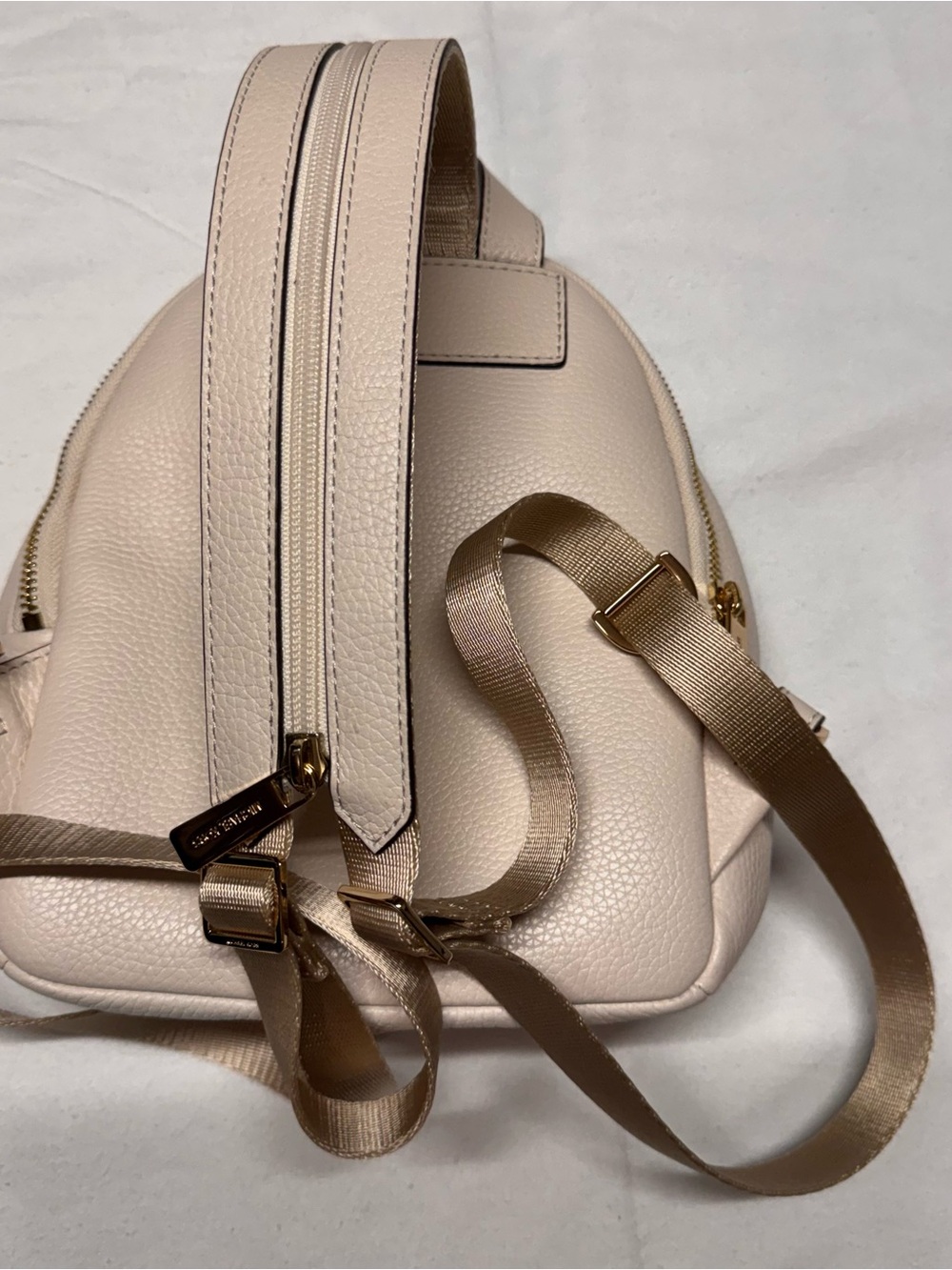 Michael Kors Light Blush Pebbled Leather Mini Backpack - Picture 3 of 7